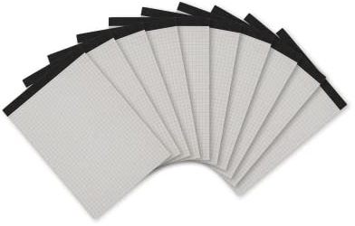 Landré Notiz-Block ohne Deckblatt Recycling A5 kariert, 50 Blatt, 60 g/m², 10 Stück