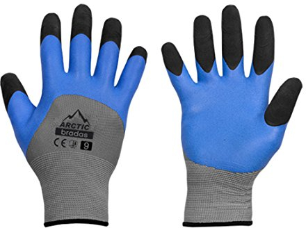 12 Paar Arbeitshandschuhe mit weicher Latexbeschichtung Sicherheitshandschuhe Schutzhandschuhe Handschuhe blau schwarz Gr. 10