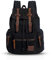 FANDARE Rétro 15.6 Pouces Sac a Dos pour Ordinateur Portable Laptop Plein air Voyage Travail Étudiant Randonnée Sacs d'école Daypack Toile Noir L