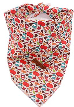 Unique Style Paws Dog Bandana Square Dog Scarf Dog Kerchief, Cotton Bibs Sarf for Small Medium Large Dogs Adjustable Dog Bandanas