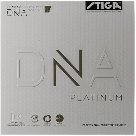 STIGA Unisex-Adult DNA Platinum H Tischtennisbelag, Schwarz, 2.1