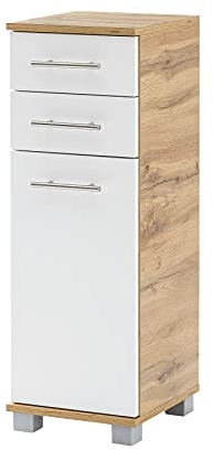 Schildmeyer Nitro Highboard 144227, Eiche Landhaus Dekor/weiß matt