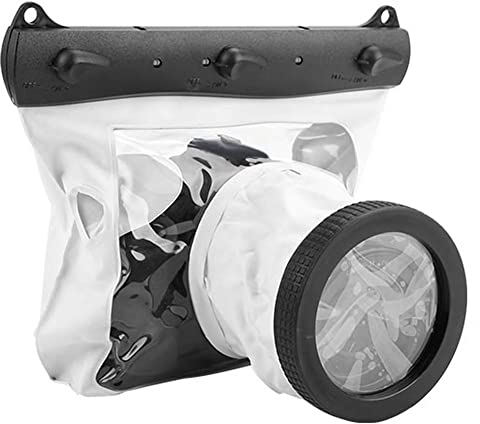 Sxhlseller Camera Waterproof Housing Bag, Universal Underwater Dving Case Pouch Dry Bag for DSLR Cameras(white)