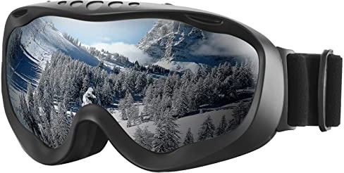 AVAWAY OTG skidglasögon snowboardglasögon för glasögonbärare män kvinnor ungdomar UV-skydd kompatibel hjälm antidimma skidglasögon skidglasögon speglade för pojkar