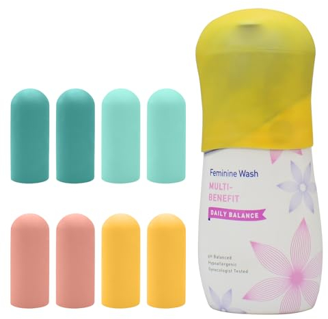 Leak Proof Sleeves for Travel Container, Toiletry Covers to Prevent Leaks in Luggage, Silicone Travel Bottles, Leak Proof Tool, Suitable for Most, 8 Pieces., 8 Count (Pack of 1), Travel