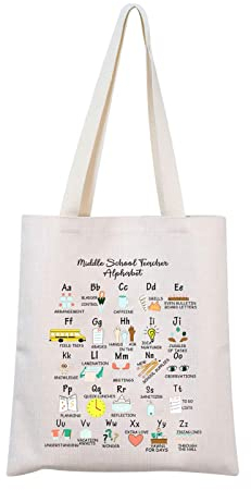 Mittelschule Lehrer Tragetasche Lehrer Wertschätzung Geschenk Lehrertasche Ende des Jahres Geschenk für Lehrer, Mittlere Sch Tote