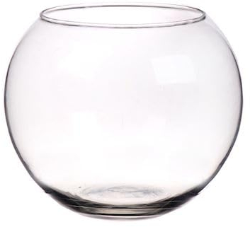 CREAFLOR HOME Kugelvase, Dekoglas Basic Collection H. 14cm D. 18.5cm transparent Glas Duif