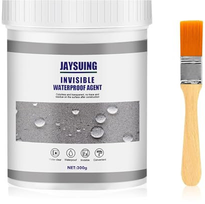 Líquido de sellado transparente, 300 g agente impermeable invisible, sellador impermeable, adhesivo de sellado fuerte, resistente al agua, invisible agente con Brush, para baño, inodoro, baldosas