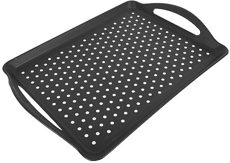 PRETYZOOM 1Stk Tablett anzuchtschalen Kunststoff bauchläden obstteller paletten Dosenöffner elektrisch Antenne Multi-Fach Tortenplatte Kuchenplatte Ablagefach Brotfach Black