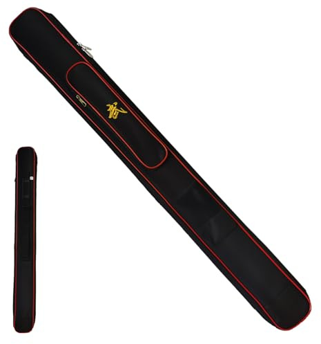 HJHUUA 100 cm/110 cm/120 cm svart dubbelt lager svärdväskor, Oxfordtyg bärväska, kan rymma 2 svärd, multifunktionell förvaringsväska för Katana, bokken, tai Chi-svärd, samurajsvärd