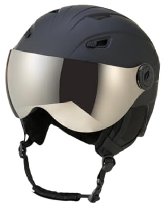 harayaa Casco da Snowboard con Visiera per Invernali, Nero, L