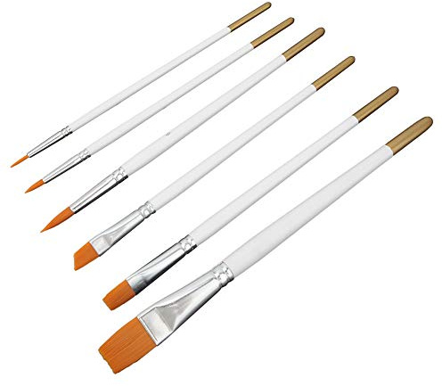 Jeffergarden Professionell Ansiktsfärgpaket Halloween Face Body Painting Makeup Set Valfritt 12 Färger Oljefärg eller 6st Målningsborste (6 borstar)
