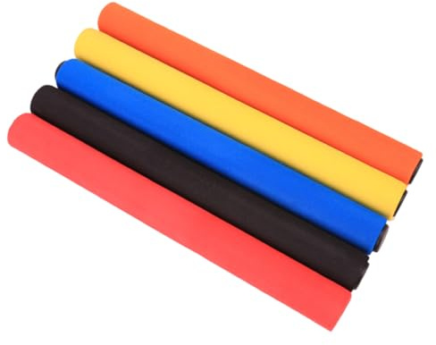 WOONEKY 5pcs Relay Sticks Non-slip Foam Sleeve Lightweight Race Baton for Athletics Training Competition with Grip