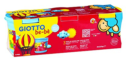 Giotto 4631 00 Be bè - Pasta da modellare, 3 barattoli da 220 grammi, colori standard