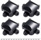 GWHOLE 4 Pcs IP66 Junction Box Waterproof 3 Way Connector Gland Electrical Junction Box - Black