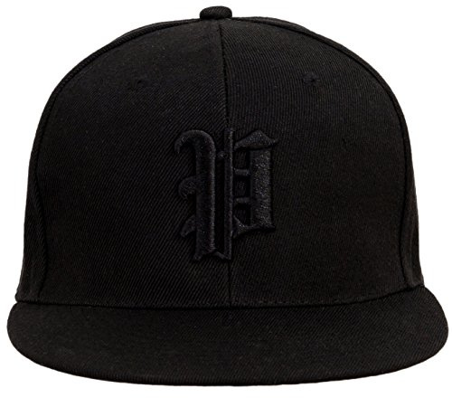 4sold Fullcap, 6-panels basebollkeps, baseball svart Versch snapback, (Designerbasebollkeps, män, kvinnor, unisex, vuxna) hiphopmössa, hysteres-stängning, P, En Storlek