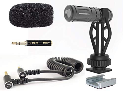 DREAMGRIP MiniGun Directional Video Microphone VLC-80, fine-tuned for 1-3ft. distance voice capture with iPhone and Android, DSLR, incl. extra Universal Gimbal Mount for DJI, Zhiyun, other Gimbals