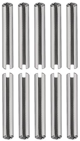 DTGN M1.5 x 20mm(DxL) Scanalato Molla Perno - 20pz - Ottimo per Casa Macchina Fissaggio - 304 Inox Acciaio Molla Tassello Tensione Rotolo Perno - Argento