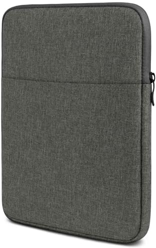 moex Tablet Hülle für Samsung Galaxy Tab A9 Plus Tasche mit Reißverschluss und Fach für Zubehör, Nylon Stoff Sleeve weich Gepolstert, Schutzhülle Minimalistisch Dash Case, Dunkelgrau