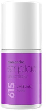 alessandro Striplac UV-Nagellack Vivid Violet Neon- Deckend & Kratzfest bis zu 15 Tage - Leichtes Auftragen - Schonende Abziehtechnologie - Vegan - 6,5ml