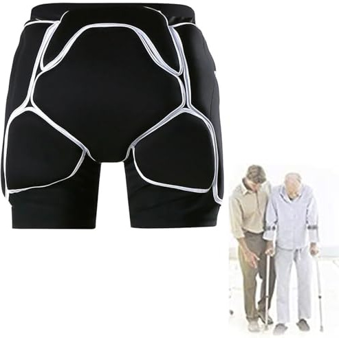 JuanNest Hüftschutzhose, Senior Protection Gepolsterte Aufpralldämpfung Bei Stürzen,Hüfte,Steißbein,Vorbeugung Von Stürzen,Bruchverletzungen, Hüftshorts, Absturzsicherung Behinderte M(Waist 76-81CM)