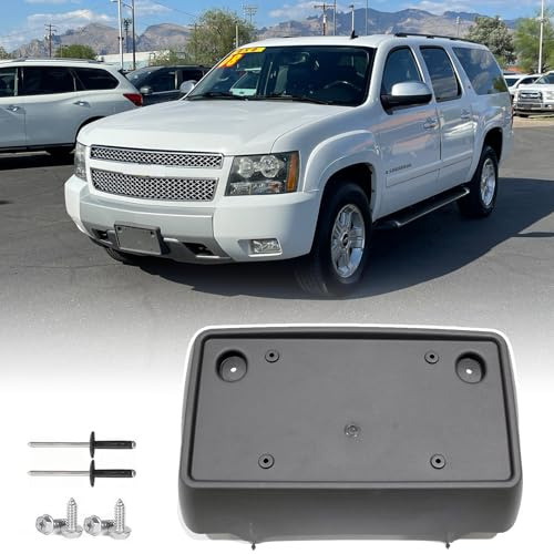 Wocch Front License Plate Frame for Chevy Suburban/Tahoe/Avalanche 2007-2014 Front Bumper License Plate Holder Mounting Bracket Replace # 15851090 GM1068174