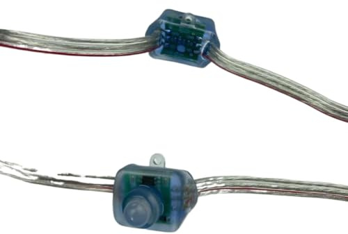 Cq0aAvAzh RGB Addressable 12mm WS2811 LED Pixel Node Resistor Voltage Drop DC12V 100pcs Strand Square Type 18AWG All Clear Wire IP68 Compatible with(Wattage: 13.5mm pigtials)
