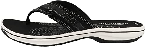 Clarks Women's Brinkley Sea Flip Flops, Black Black Synthetic, 8 UK