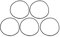Mxfans 5 Pieces Elastic Bands Black for Microphone Shock Mount 52CM Perimeter