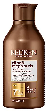 Redken All Soft Mega Curls Conditioner | For Extremely Dry Hair | For Curly & Coily Hair | Nourishes & Softens Severely Dry Hair | With Aloe Vera | 10.1 Fl Oz