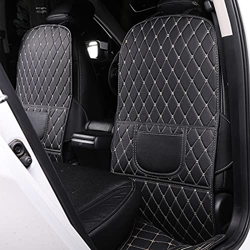 2 Stück Auto Rücksitz Anti Kick Pad, Rückenlehnen-Schutz Kinder, Rücksitzschoner Anti-Schmutzig, Kick Mats Autositz Protector mit Aufbewahrungssystem (Alles inklusive(2 Stück))