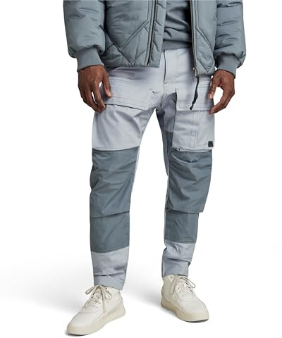 G-Star Homme Pantalon Cargo 3D Regular Tapered, Gris (dim grey D23636-D384-3885), 33W / 34L