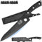 XYJ Forged Japanese Chef Knife 8 Inch,Black High Carbon Steel,Full Tang,Kitchen Knife Meat Cleaver for Meat Cutting,Ultra Sharp Blade,Finger Hole Design,Slicing Cooking Knife With Wood Handle