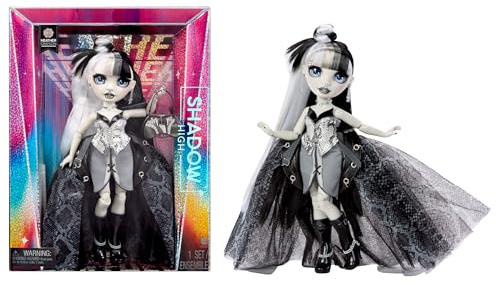 Rainbow High Shadow High Doll, Heather Grayson - Bambola fashion da 27,94 cm con capelli bianchi e neri e abiti firmati - Età 6-12 anni e collezionisti