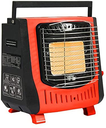 Riscaldatore a gas portatile da campeggio con bruciatore in ceramica 1.3kW potenza 5000 BTU 108g/h Consumo