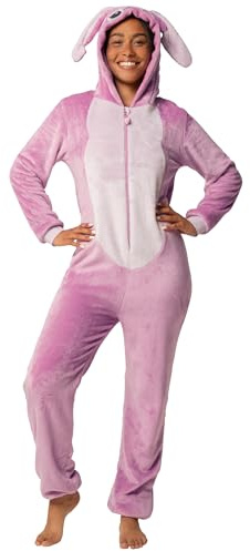 Disney Lilo et Stitch Angel Grenouillere Femme, Combinaison Femme Pyjama Stitch, Angel Grenouillère Adulte, Rose TTG