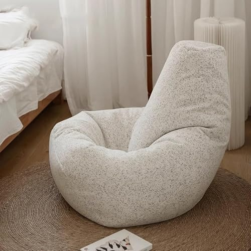 SXBCyan Bean Bag Chair Chenille Bean Bag Cover Thick Soft Pouf Ottoman No Filler Kids Adults Beanbag Chair Lazy Armchair Couch Floor Seating Living Room Furniture