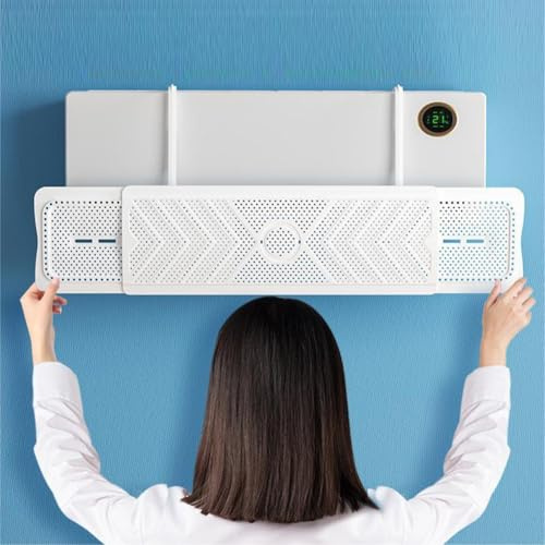 CashMuch Deflector de escape anti-soplado directo, resistente al viento, diseño escalable, protector contra el polvo, deflector de aire acondicionado