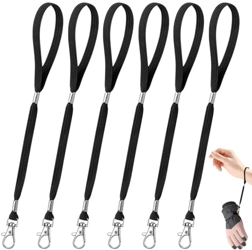 CYUXING 3 paia di guanti da sci con cordini anti-smarrimento staccabili e indossabili, clip per guanti da polso, cordini, connettori per cinghie di fissaggio, cinturini da polso, accessori per lo sci