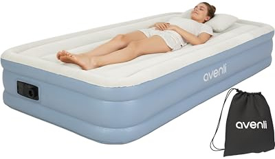 AVENLI Materasso gonfiabile autogonfiabile Twin-Size 191x99x33 cm, 1 persona, I-Beam, autogonfiabile, fino a 100 kg, grigio, campeggio letto ospiti outdoor