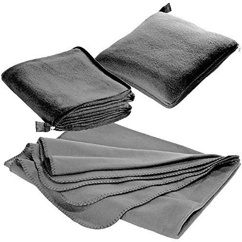 XL Fleecedecke und Kissen in einem, grau, ca. 180x120 cm