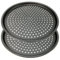 LS Kitchen - Pizzablech - Antihaft-Pizza-Backblech mit Löchern - Karbonstahl - Backblech Rund, Knusperblech - Pizzaform Rund - Pizza Pfanne, Tray - 29 cm - Set von 2