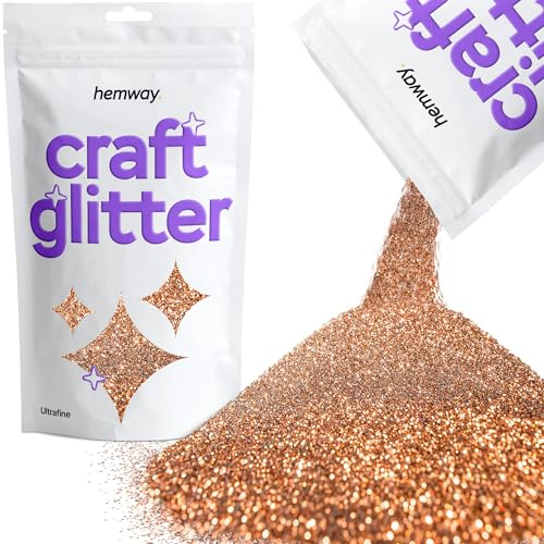 Hemway Craft Glitter Bronze Brown 100g Ultrafine Glitter | for Crafts, Resin, Cosmetic, Nail, Face, Body, Festival, Tumblers, Art, Candle, Crafting