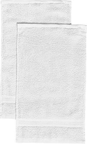 REDBEST Gästetuch 2er-Pack Chicago weiß Größe 30x50 cm - saugstark, strapazierfähig, ideal für Reisen, Sport (weitere Farben)