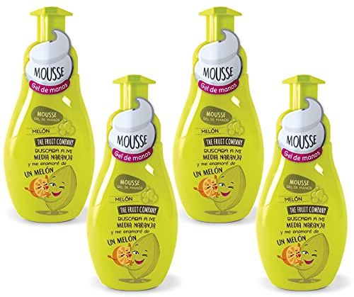 The Fruit Company 26300021 - Jabón de Manos Espuma Mousse, Melón, 250 ml, 4 ud.