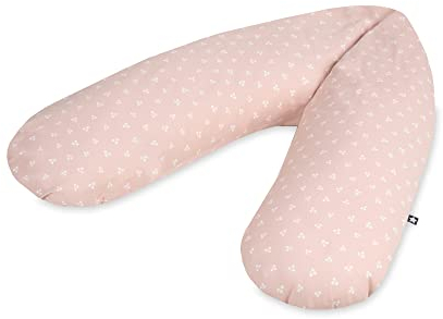 Julius Zöllner Jersey Stillkissen ca. 190 cm | Füllung 42 Liter EPS-Mikroperlen | Made in Germany | Bezug aus 100% Baumwoll-Jersey | OEKO-TEX® STANDARD 100 | Leafy