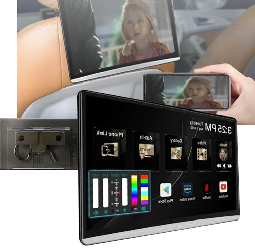 Car Tv Headrest Monitor- Touch Screen(11.6/12.5/13.3/14in), Portable Video Player-3+32g, Android 11, Support Phone Wireless Mirroring, 8k Video, HDMI, Suitable for Most Cars,1pcs,12.5in