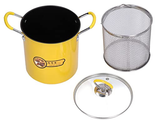 Mini Friteuse, en Acier Inoxydable Petit Pot Friteuse Profonde avec Panier et Poignée, Friteuse Tempura Friteuses Friteuses pour la Maison Cuisine Camping