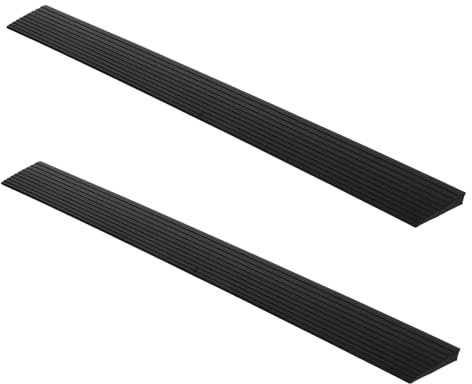 Beaupretty 2pièces Rampe De Seuil De Porte Rampe De Seuil De Garage Bande De Transition Adhésive pour Sol De Porte Bande De Bordure De Sol Auto-adhésive pour Fauteuil à Roues