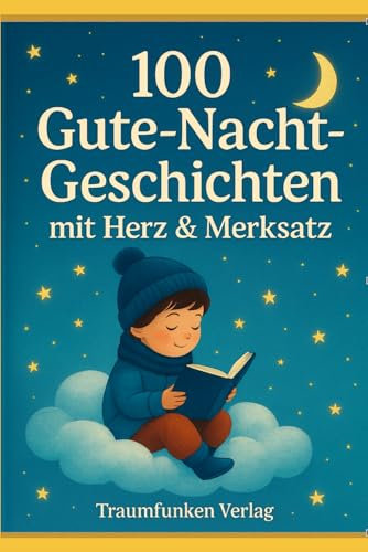 100 Gute-Nacht-Geschichten mit Herz und Merksatz (Sachlich, klar, für Eltern erkennbar, was drin ist): Liebevolle Einschlafgeschichten zum Vorlesen für Kinder (Traumfunken Geschichtenwelt, Band 1)